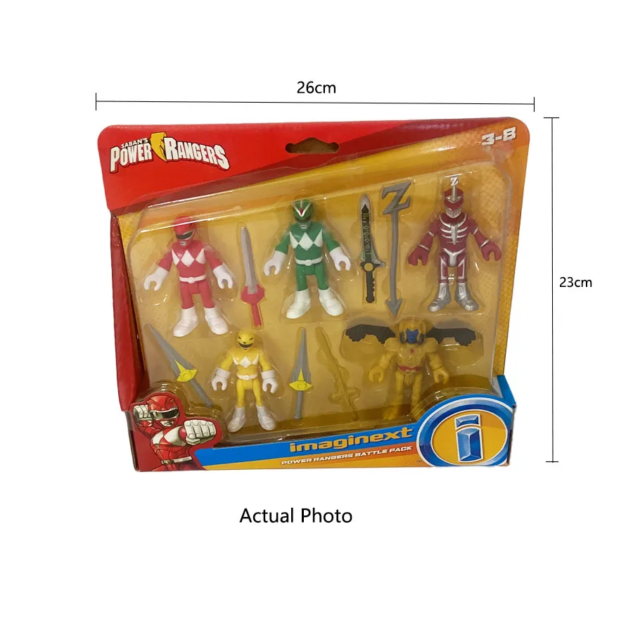 Imaginext Green Yellow Red Ranger Goldar Lord Zedd Heroes Villains Action Figures w/ Weapons Models Toys SABAN'S POWER RANGERS