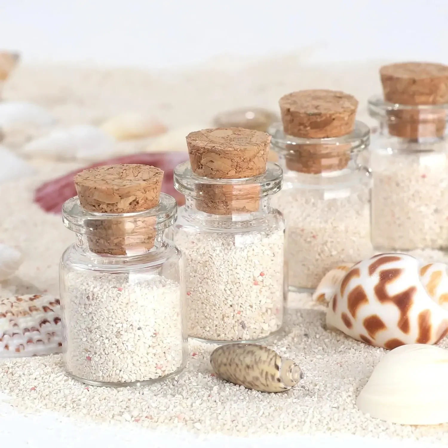 100pcs Glass Bottles Cork Stoppers Mini Test Tube Jars Tiny Containers for DIY Crafts Wishing Bottles Spice Storage