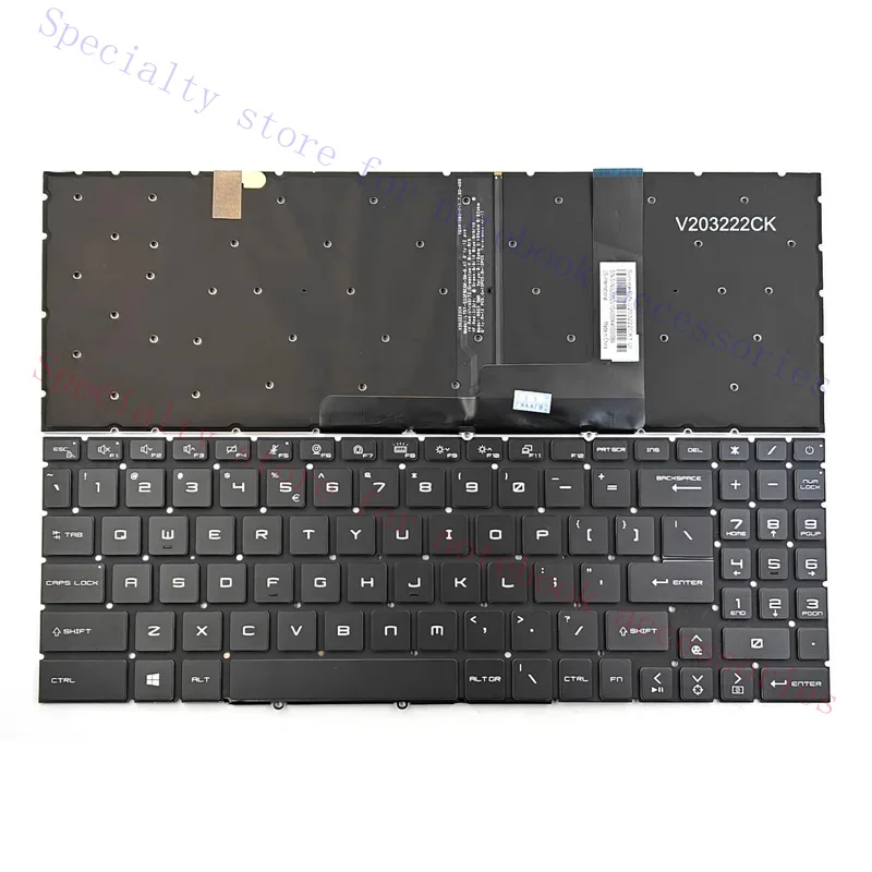 New For MSI WF66 11UI 11UJ WF76 11UI 11UJ Creator M16 A11UC A11UD A12UC A12UD CreatorPro M16 A12UIS Keyboard US White Backlit