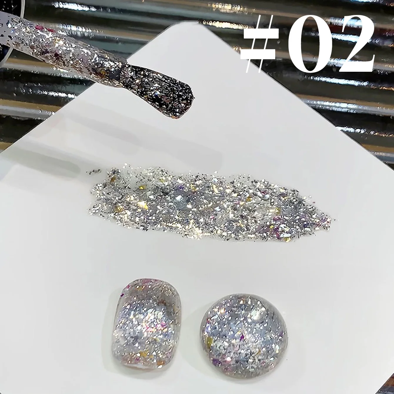 1-9개 WS 가을 네일 크리스마스 네일 화이트 골드 파인 글리터 브로큰 다이아몬드 젤 네일 폴리쉬 글루 슈퍼 플래시 2025 브릴리언트 젤