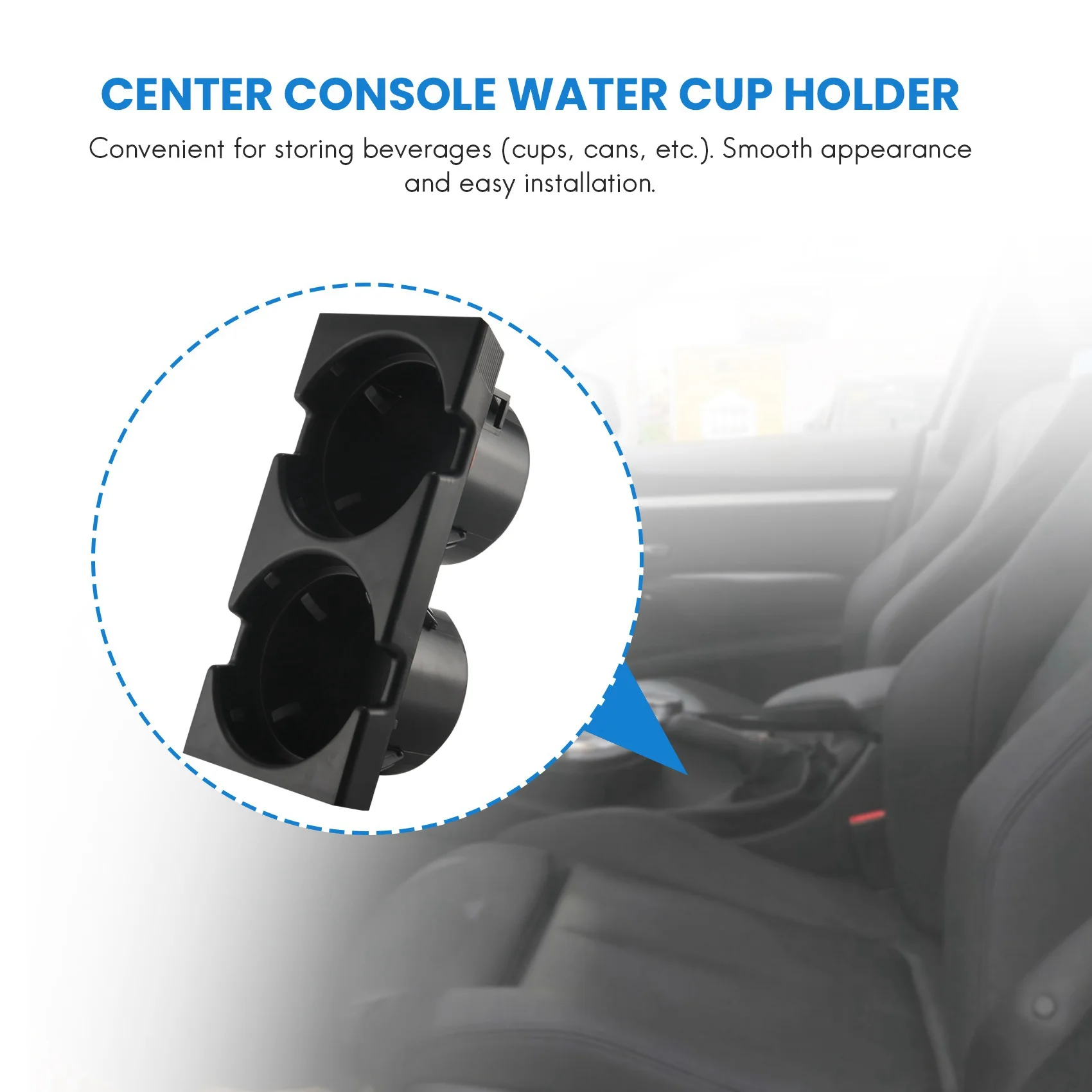 حامل كوب ماء كونسول مركز السيارة ، حامل زجاجة مشروبات ، صينية عملة لبي دبليو 3 سلسلة E46 318I 320I 98-06 ، أسود ،