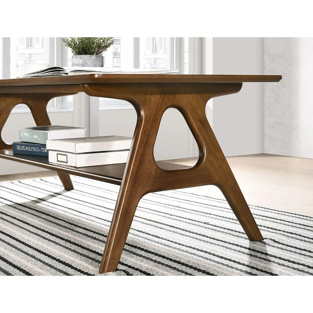 3-piece coffee table set, coffee table and two end tables, walnut