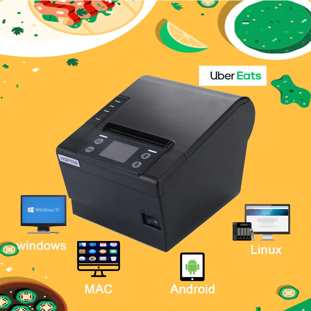 Restaurant Desktop Thermal Receipt Printer 80mm WIFI Bluetooth Ethernet Wireless POS Printer with Stock