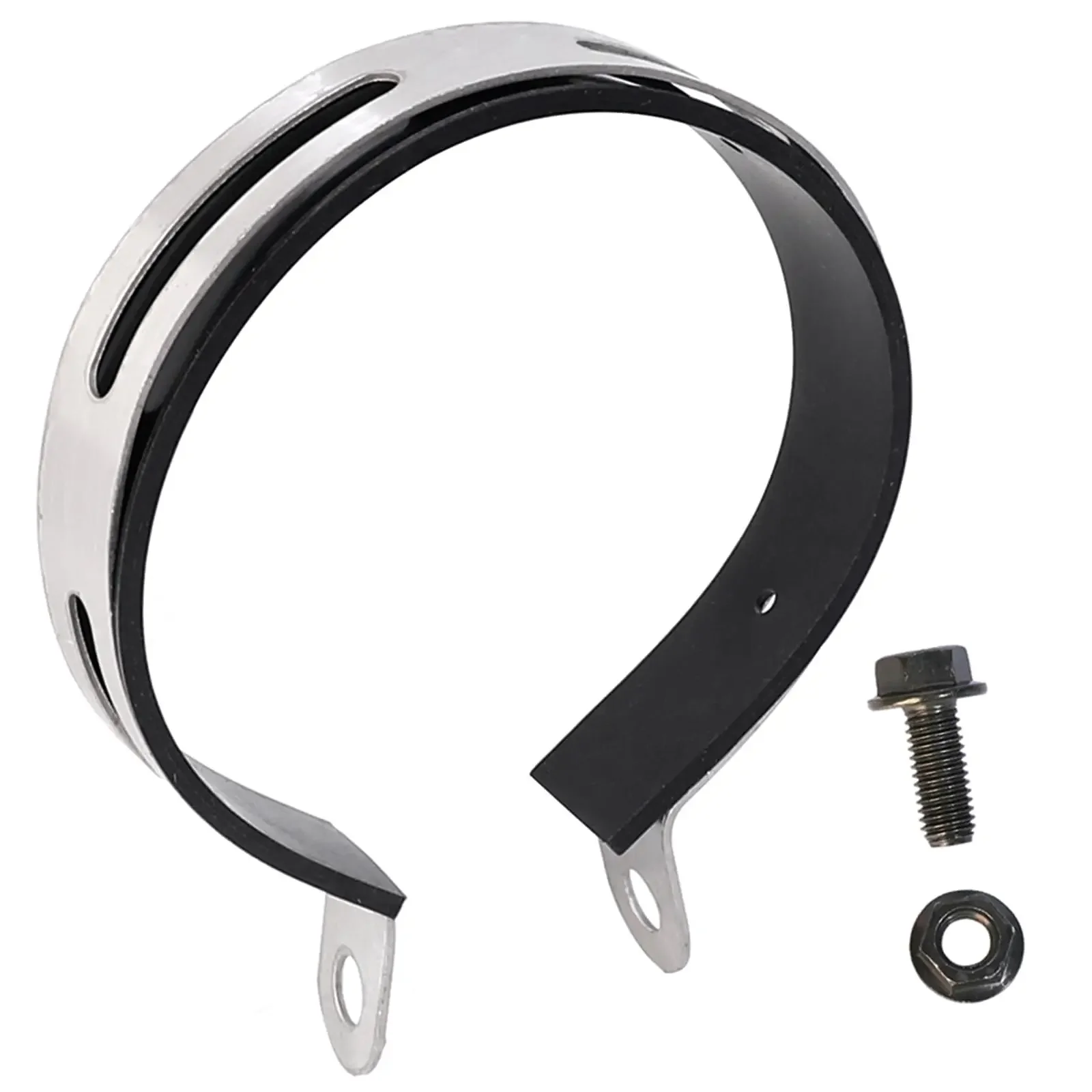 

Universal Motorcycle Exhaust Clamps in Stainless Steel Material,Exhaust Bracket Clip,1 Piece Exhaust Bracket Hanger for Most