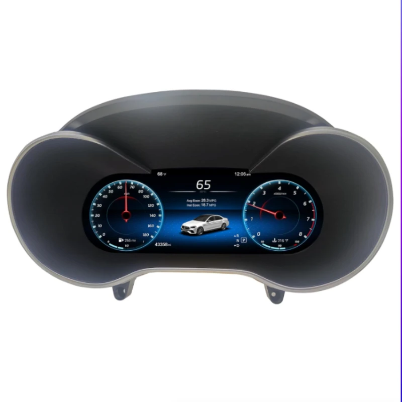 ClusterFor مرسيدس بنز C200L C/GLC W205/W253 لوحة القيادة عداد السرعة LCD لوحة أدوات أداة رقمية 7UI #2