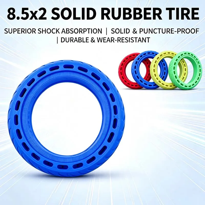 

Upgraded 8.5×2.0 Solid Tire for Xiaomi M365 Pro/1S/Pro 2, Colorful Honeycomb Airless Tyre, Puncture Proof Replacement