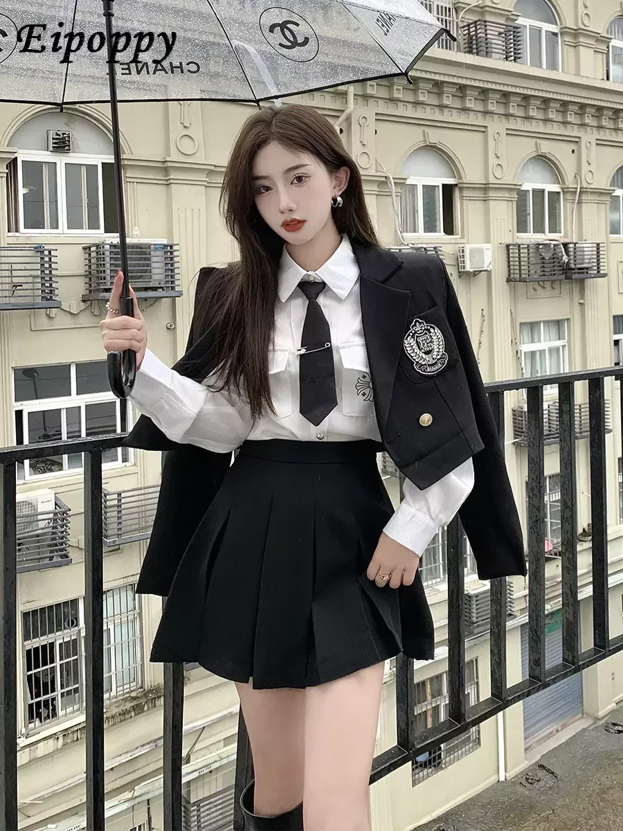 New Korea Japan Stil verbessert JK süß cool Stil sexy JK Anzug Mode Mädchen College School Stil Uniform täglichen Anzug Q11