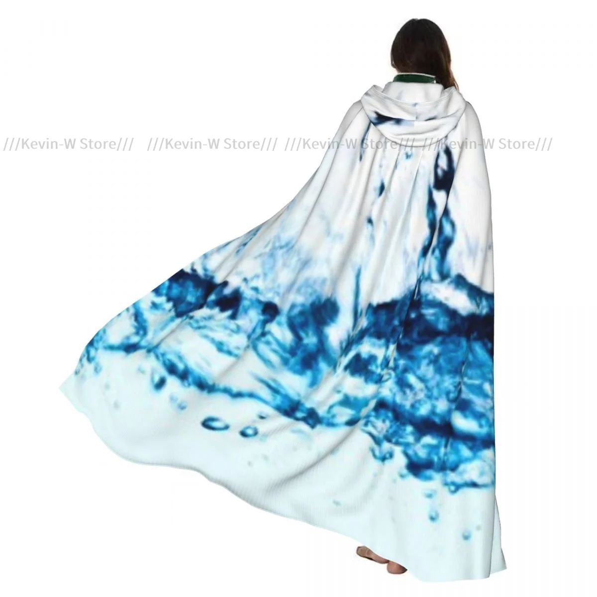 

Unisex Witch Party Reversible Hooded Adult Vampires Cape Cloak Fresh Water Splash