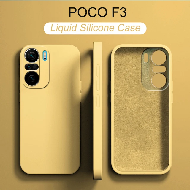 20 Colors Original Liquid Silicone Case for POCO F3 POCOF3 XIAOMI POCOF3 F 3 PO F3 Global Version Phone Case Full Cover