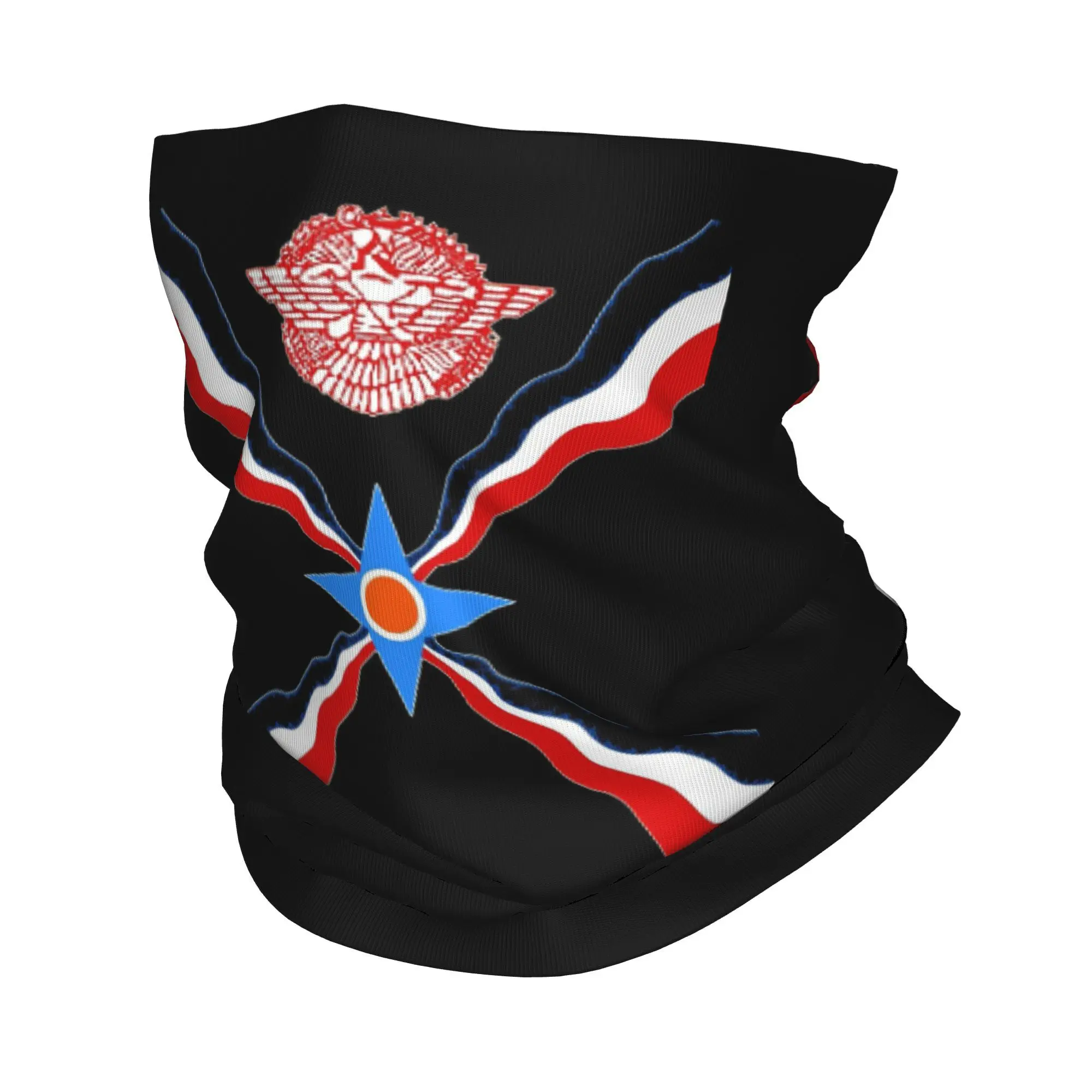 

Роскошный ассирийский флаг Suryoyo, бандана на шею, шарф с принтом, многофункциональный головной убор для езды на велосипеде для мужчин, женщин, взрослых, зима