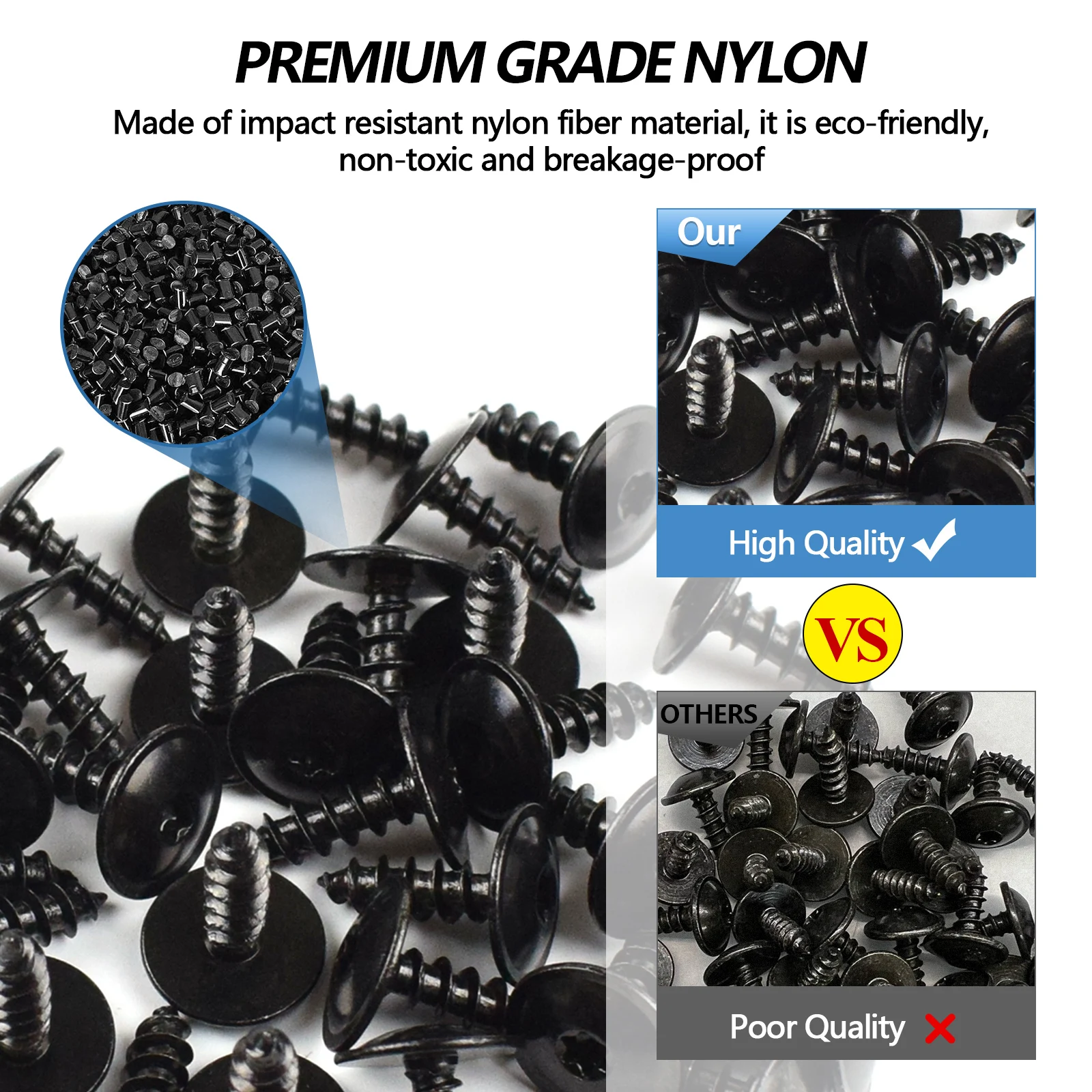 30Pcs 5mm For Audi A4 A3 A5 A6 A7 A8 Q5 VW Golf Passat Black Torx Screw Car Engine Under Cover Splash Guard Self-tapping Screws