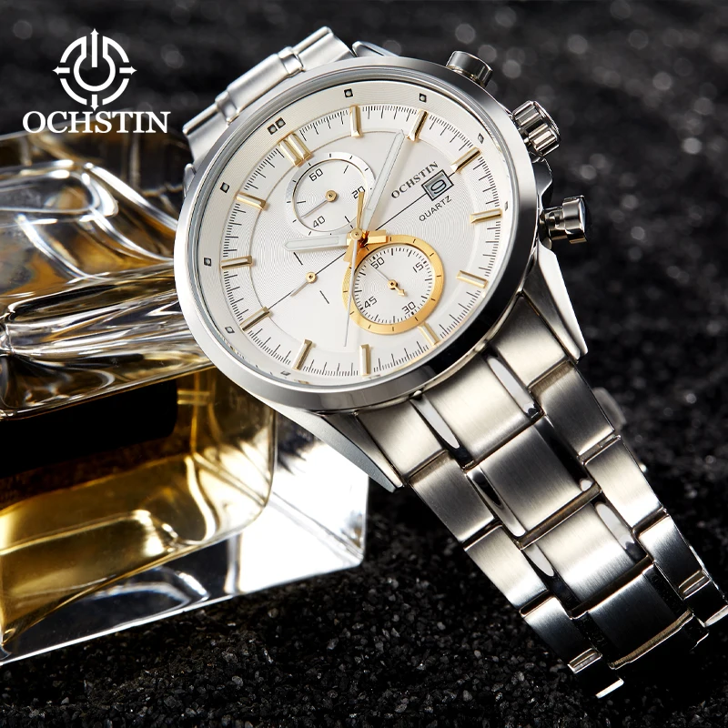 OCHSTIN Men's Quartz WatchImported Quartz MovementClassic 3-Hand DialWaterproof Luminous DisplayWatchMen's Luxury Watches