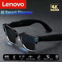 Lenovo HD 4K AI gafas inteligentes Chat GPT 100MP cámara Bluetooth llamada 260Mah batería música asistente de voz Control gafas inteligentes