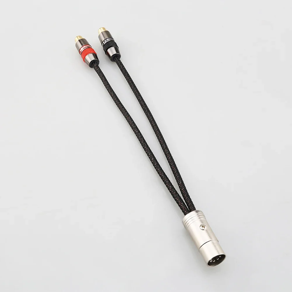 HiFi 5 PIN DIN ذكر إلى 2 RCA أنثى محول كابل محول لفرقة الإلكترونية