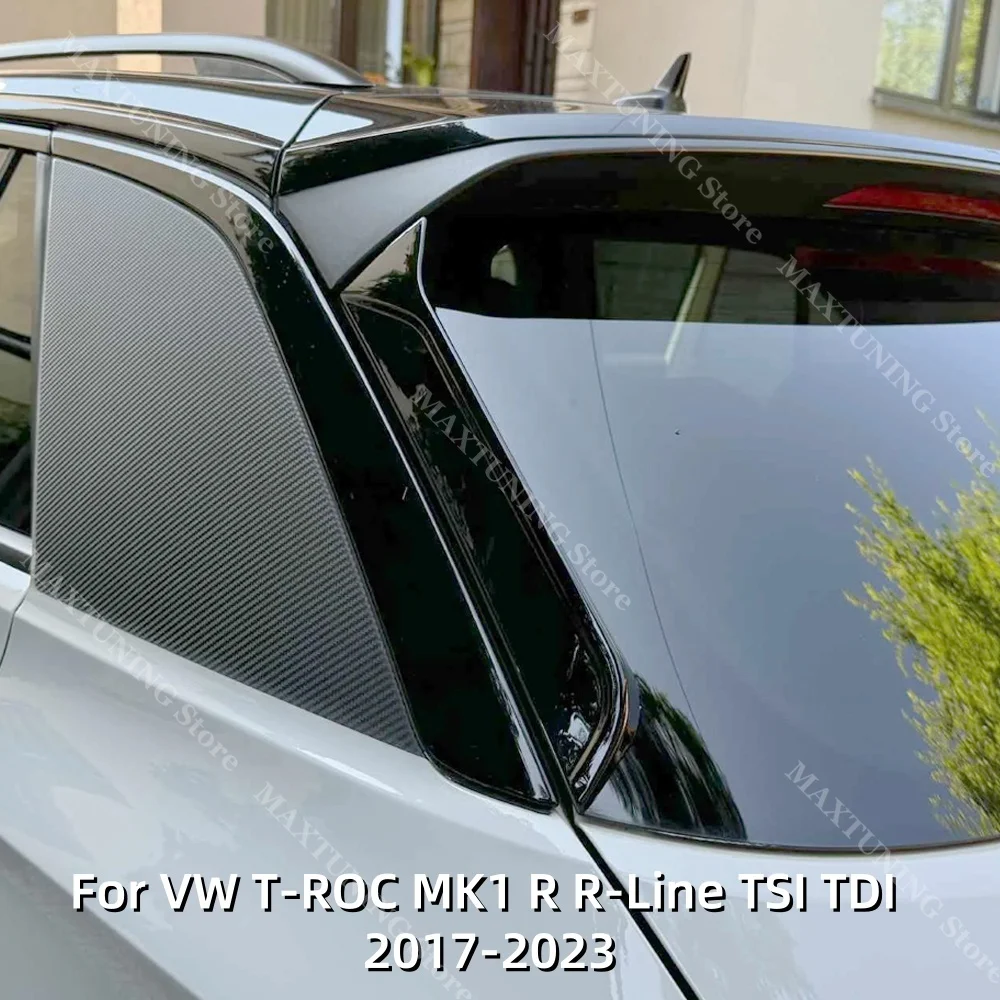 For VW T-ROC SUV A11 MK1 R R-Line TSI TDI 2017-2023 New Rear Window Side Spoilers Wings Splitter Body Kits Tuning Accessories