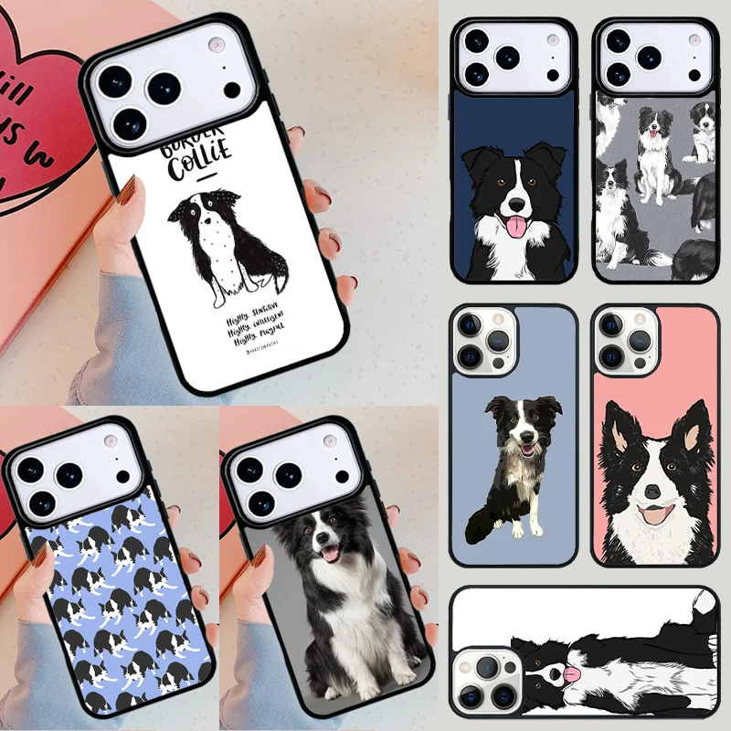 Funda Protectora para Teléfono con Diseño de Border Collie para Apple iPhone 17 Air 16E 15 14 Plus 13 12 11 Pro Max Mini