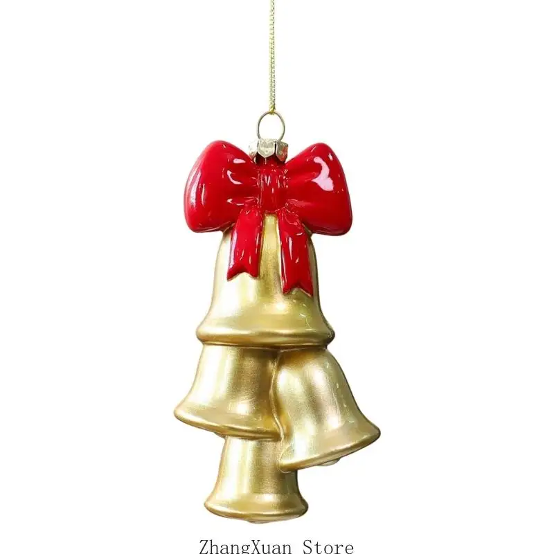 Seasonal Christmas Hanging Ornament Plastic Tree Accent with Top Loop for Indoor Display and Entryway Styling Use 3XUF