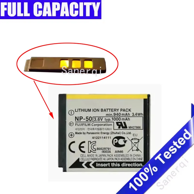 Аккумулятор NP-50 NP50 для Fujifilm FinePix NP50 NP50 XF1 XP100 XP150 XP170 XP200 F100fd F305EXR F505EXR F200EXR F550EXR F660EXR
