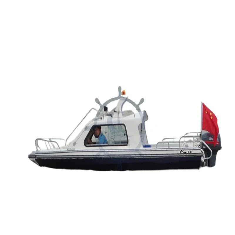 Rescue fire and flood control, patrol flood-resistant fiberglass vessels