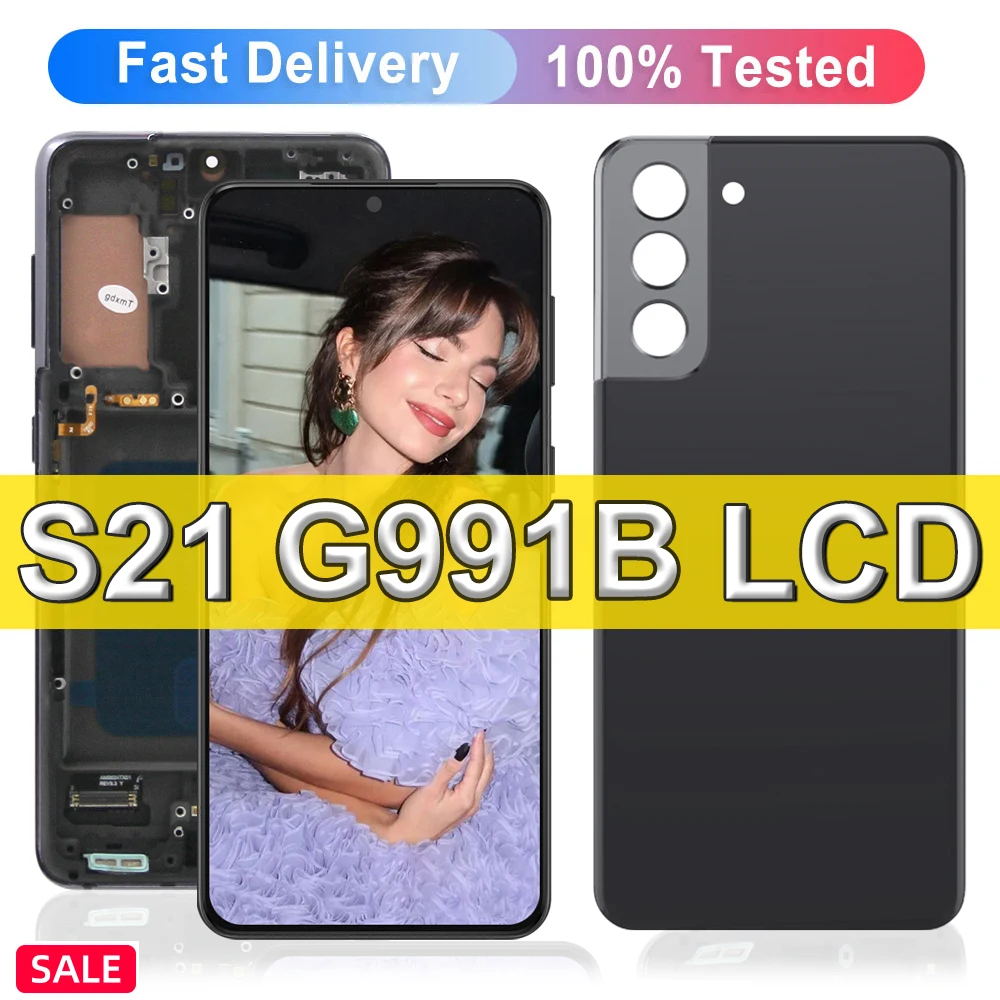 

ЖК-дисплей 6,2 дюйма S21 Super AMOLED для Samsung Galaxy S21 5G, сменный цифровой сенсорный экран с рамкой G991B G991B/DS