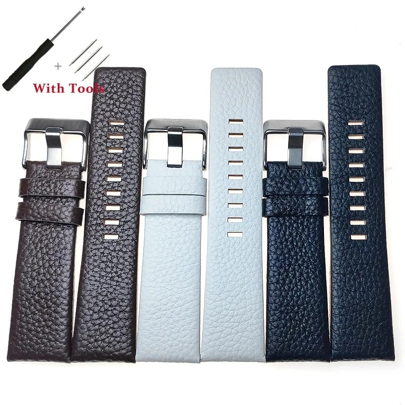 

22mm 24mm 26mm 28mm 30mm 32mm 34mm Leather Watch Strap Replacement for Universal Watch Bracelet Accessories with Tool