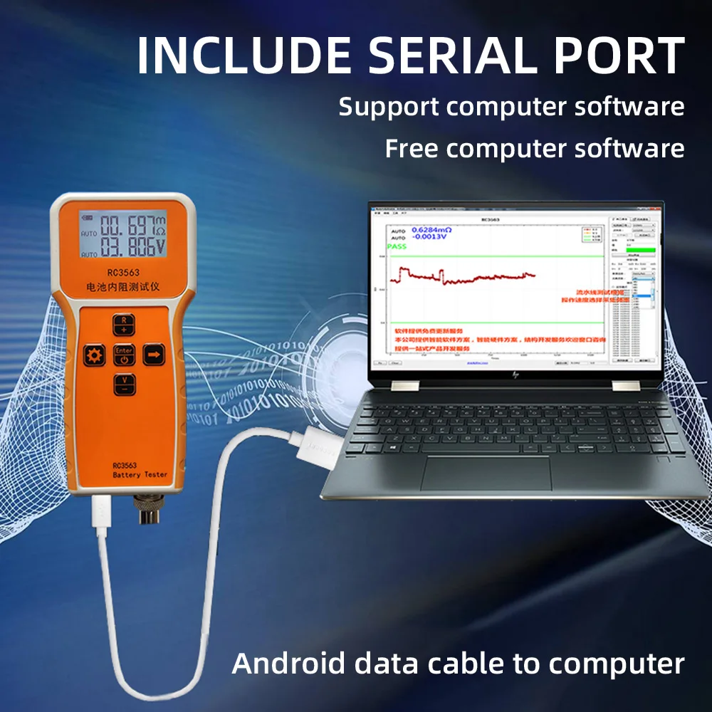 RC3563 High-precision Battery Voltage Internal Resistance Tester 4-wire AC Lithium Lead Acid Lithium Car Battery Tester