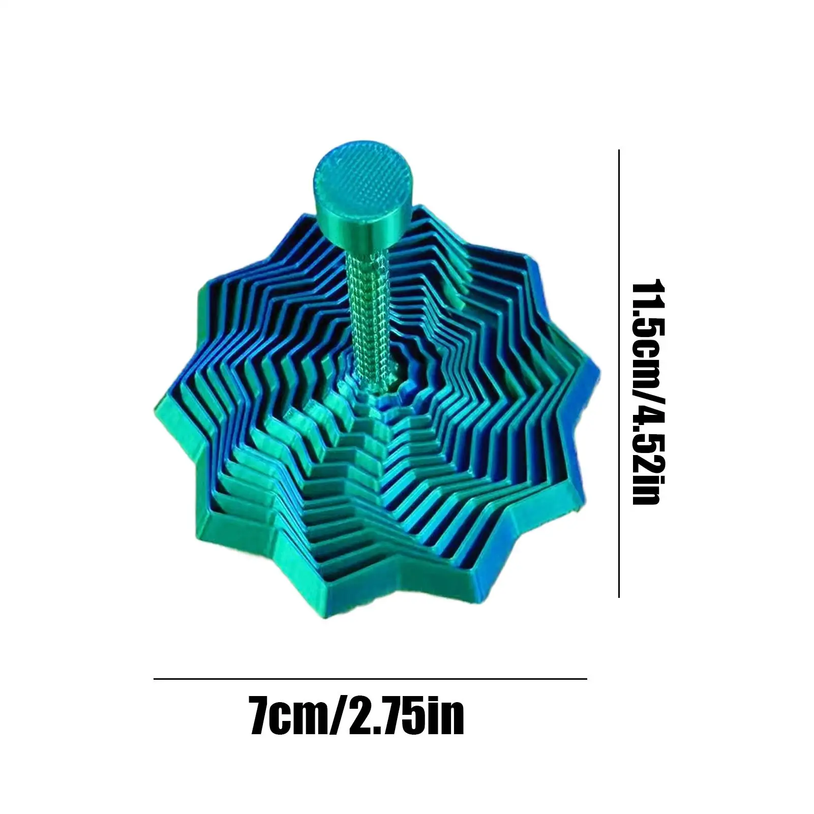 Fidget Toy 3D Printed Spiral Stars Shapes Retractable Sensory Fidget Stars Toy For Men Women Boys Girls Youth Students Desk