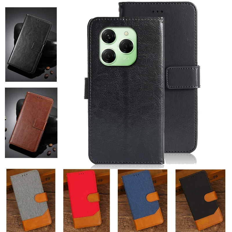 Magnetic Leather Flip Case For Tecno Spark 20 Pro Cases Wallet Bags For Tecno Spark 20Pro Tecno Spark20 Pro TecnoSpark20Pro