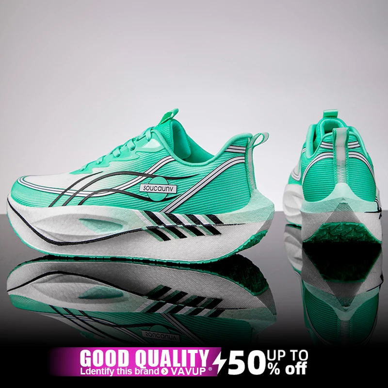 أحذية الجري الرجالية من الكربون، أحذية رياضية ماراثون رياضية قابلة للتنفس وخفيفة الوزن للنساء، أحذية رياضية مريحة مضادة للانزلاق #3