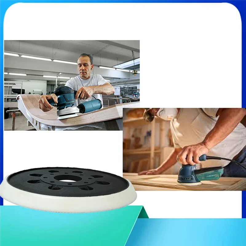

Pack Of 2 Hook & Loop Replacement Sander Pad 8 Hole PU For ROS10 ROS20 ROS20VS ROS20VSC Track Sander