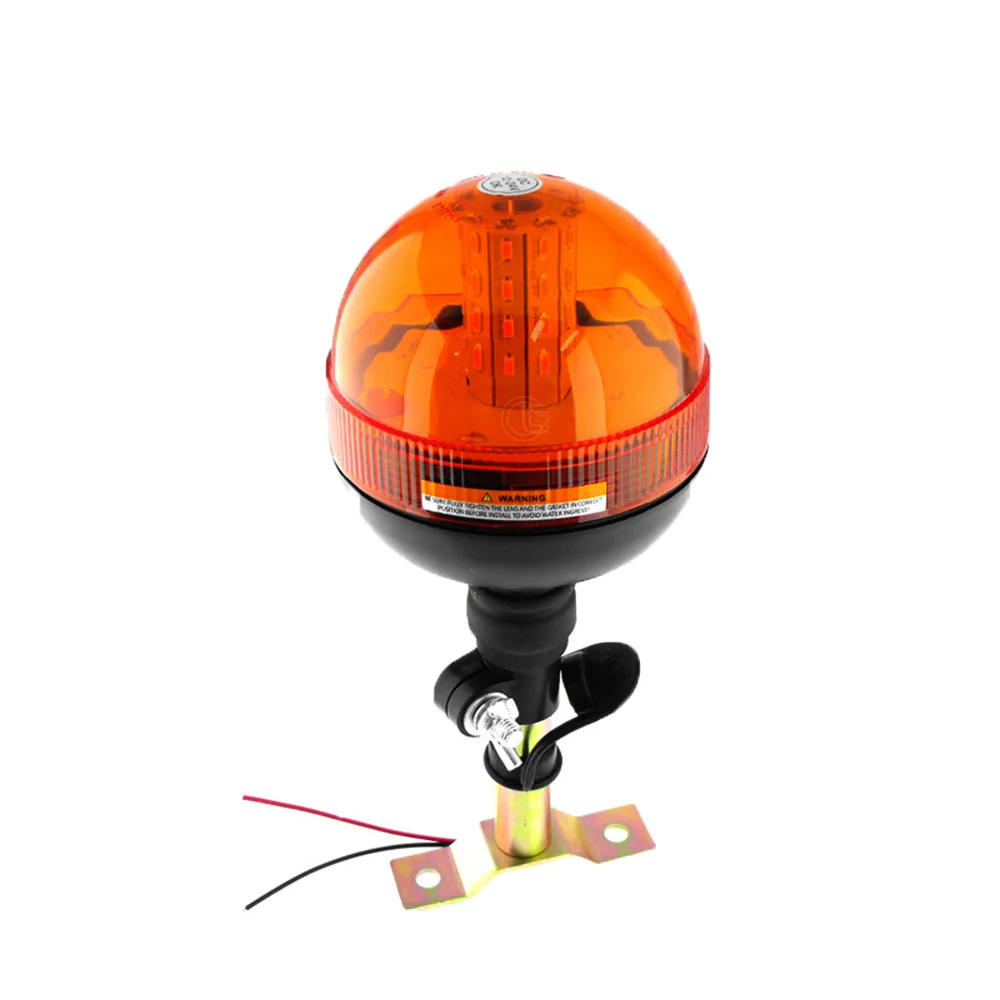 1pcs 12V LED Car Amber Beacon Light Rotating Beacon Rotary Truck Tractor Warning Flashing Emergency Strobe Signal Lamp Universal