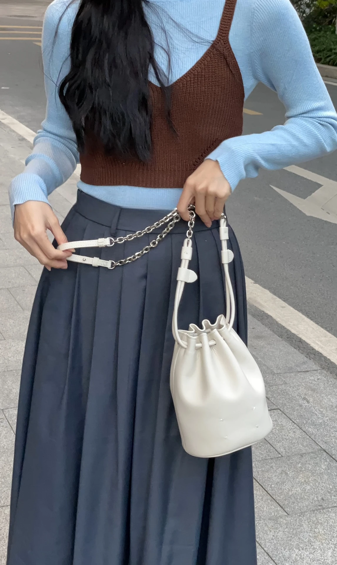 Balde De Couro Artesanal Mini Saco