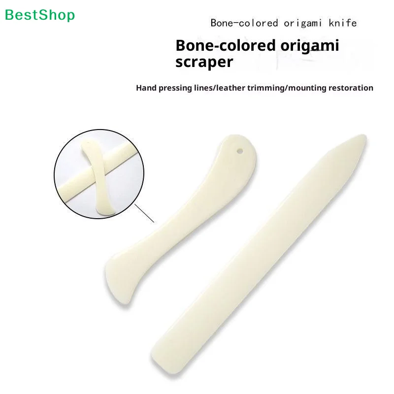 〔Q〕2*Leather Working Tool Bone Folder For Leather Craft Scoring Folding Creasing Edges Paper Plastic Handmade Sewing Tools Part