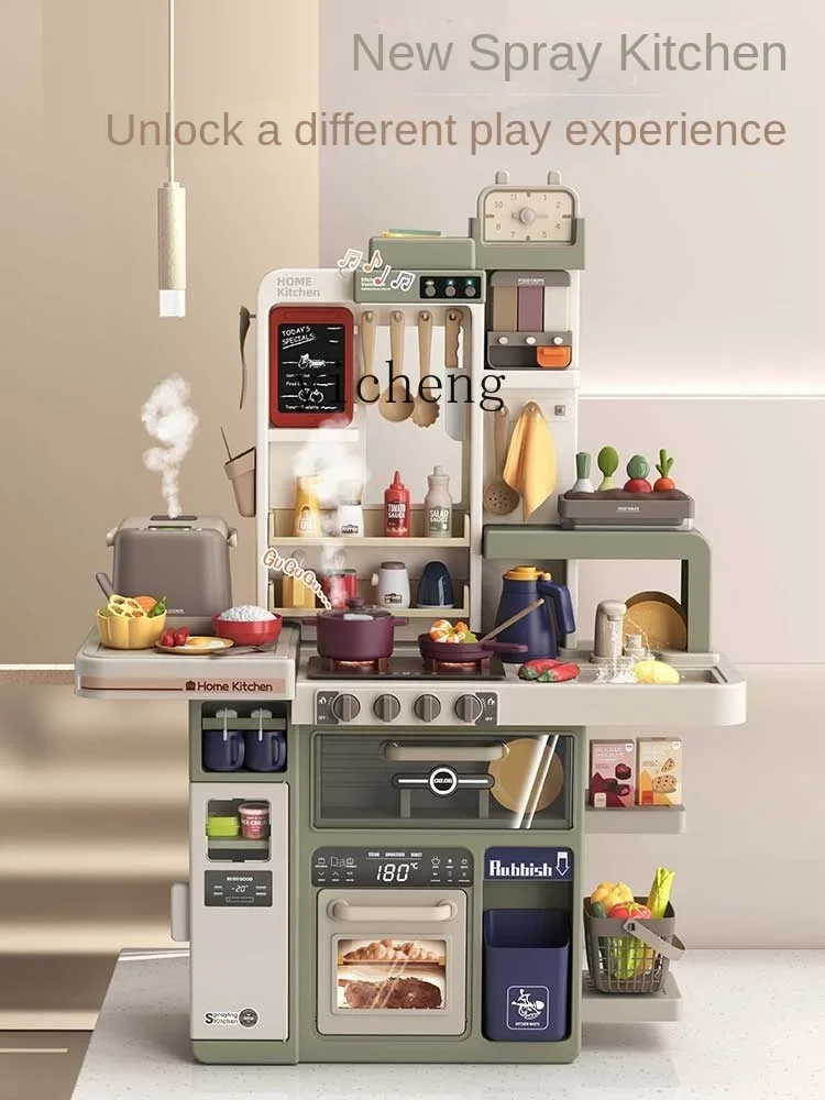 Tqh Speelhuis Speelgoed Simulatie Keuken Koken Servies Pak Kinderverjaardagscadeau Groot formaat voor kinderen