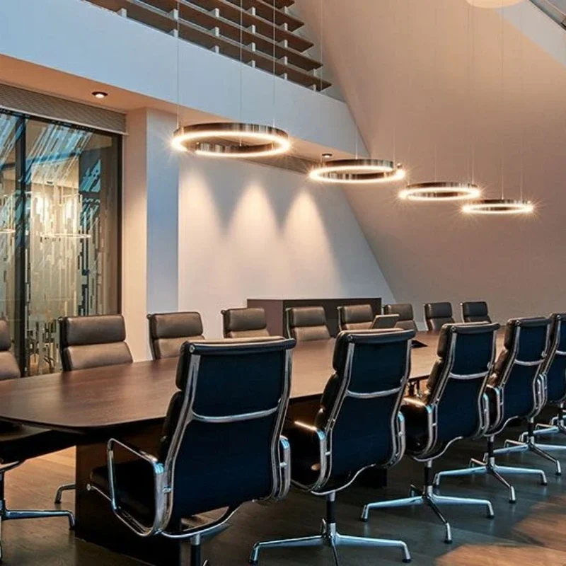 Modern Creative Pendant Lamp Circular Ceiling Chandelier Table Dining Room Bedroom Kitchen Home Decorative Lighting Luminaires