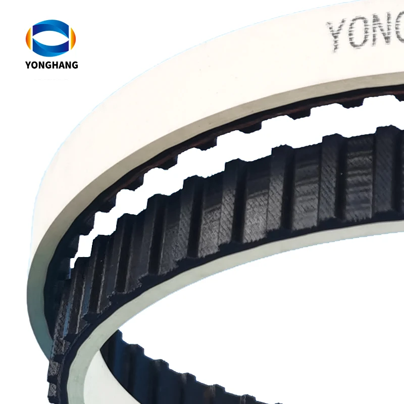 1pc 210L-17+4mm seamless white rubbe coated timing belts for Automatic embroidery machines