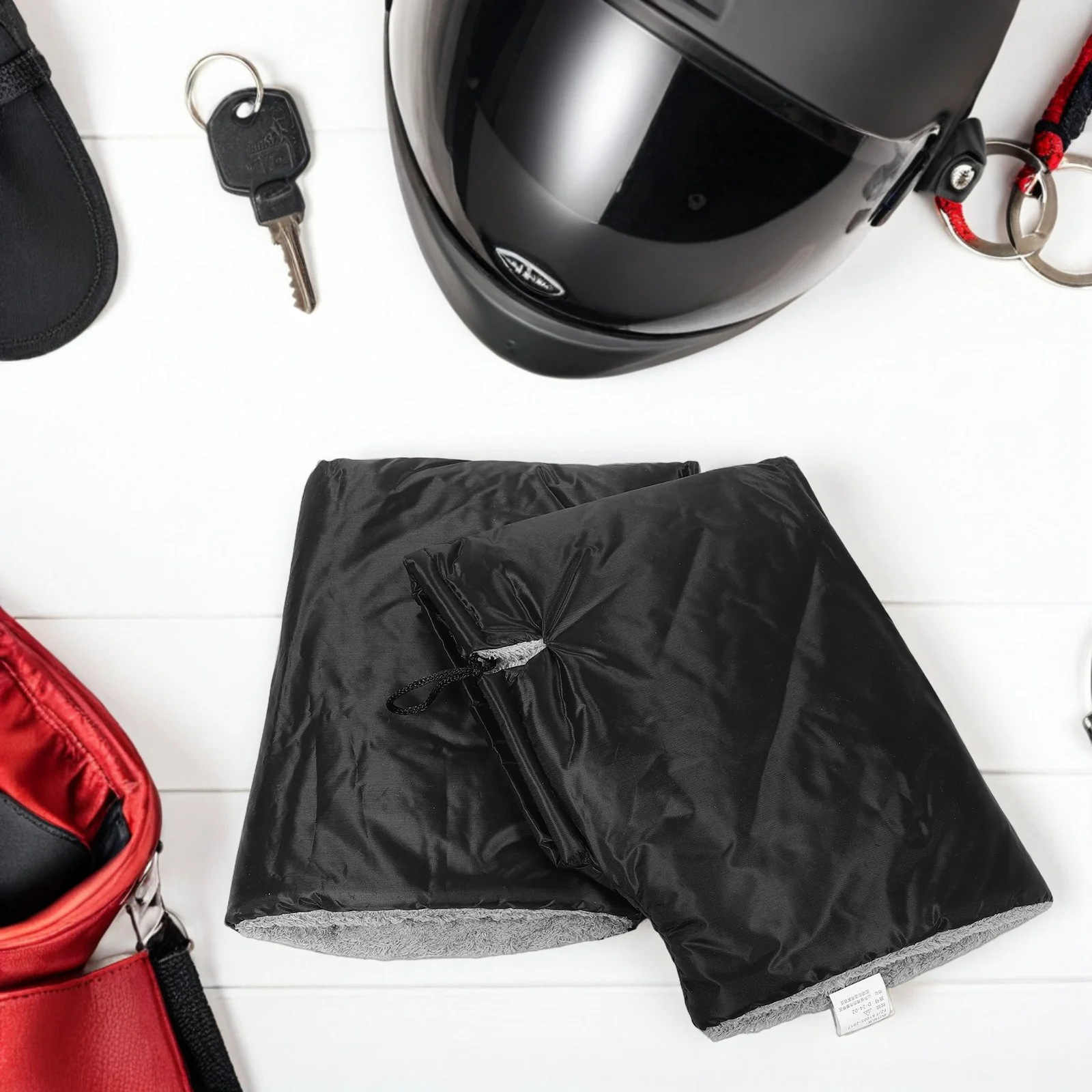 

1 Pair Electric Bike Handlebar Gloves Thickened Lined Winter Mittens Windproof Waterproof Thermal Hand Warmers For Scooter Atv