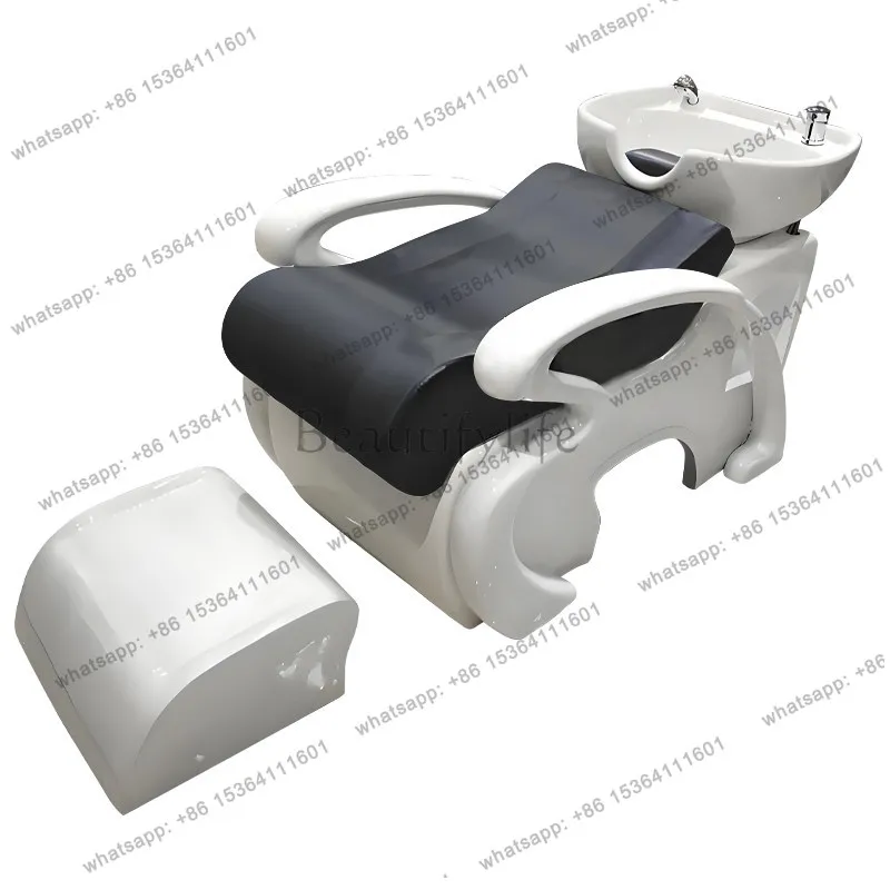 

Новая кушетка для мытья головы с подогревом воды, стеклопластиковая керамическая раковина, полулежачая