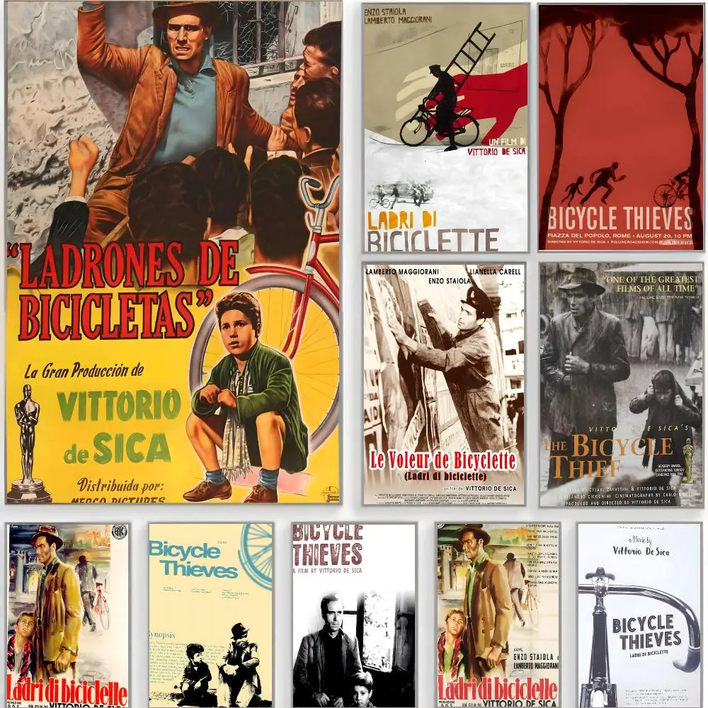 classic drama b-bicycle thieves Poster Classic Wall Art  Home Decor  Peel and Stick Unframed