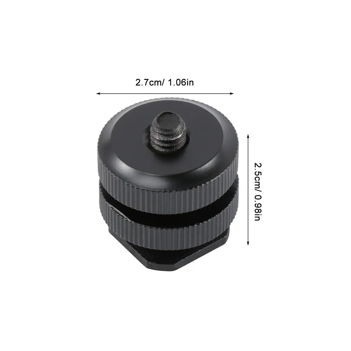 Adaptador de zapata de 10 Uds., ranura para Flash, cámara de doble capa a tornillo de trípode de montaje 1/4