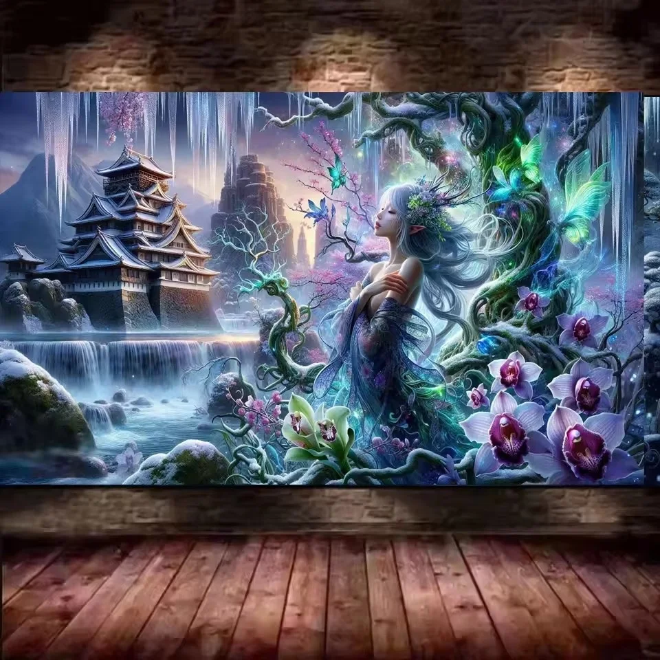 

Fantasy Flower Butterfly Fairy Waterfall DIY 5D Diamond Painting Aniamls Family New 2025 Full Mosaic Diamond Embroidery Sale