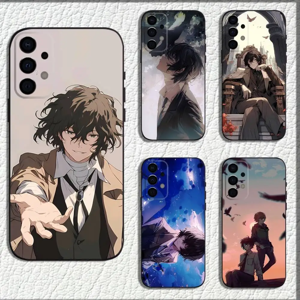 O-osamu b-bungo Dazai chiens errants coque de téléphone pour Samsung Galaxy A73,72,71,A52,51,40,41,A22,A32,31,A13,12,Note20 coque noire souple