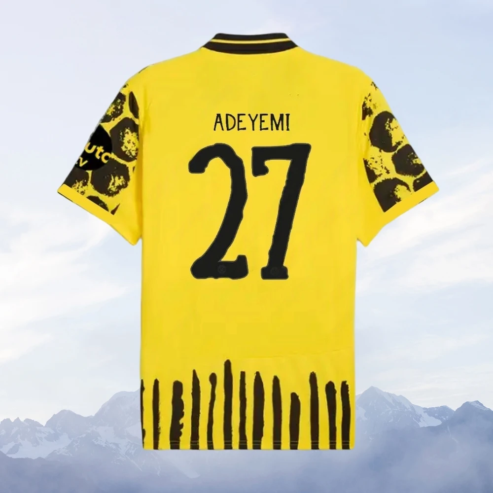

2025 New Arrivals German Football Summer Adult Men/Women BVB Football Quick Dry Jersey T-shirt Football Match Home T-shirt
