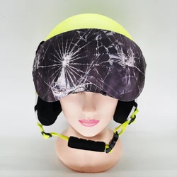 Cubierta de visera de casco de esquí de snowboard para niños, cubierta de visera de casco de esquí juvenil hecha a mano, diseño personalizado