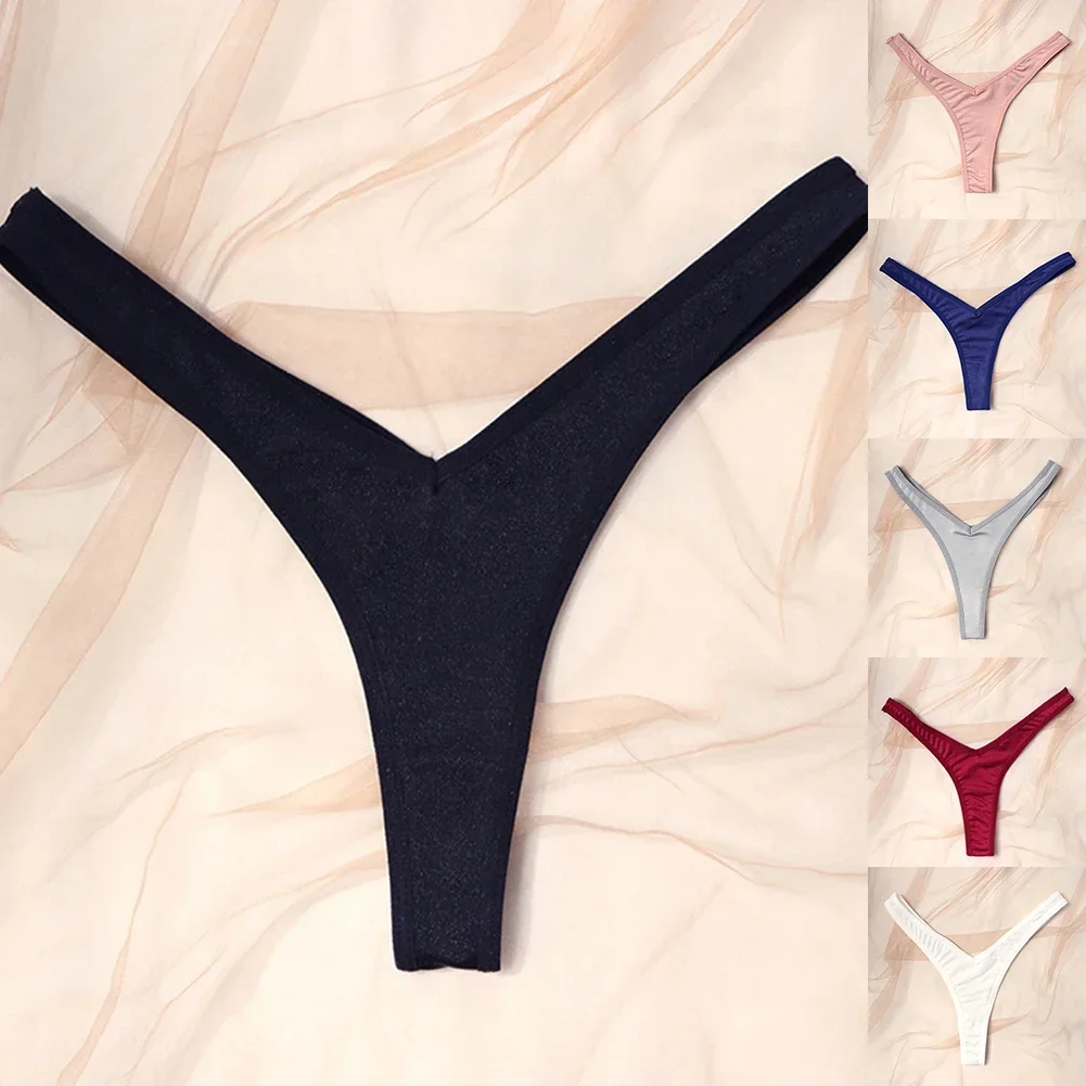 Frauen Sexy V Taille Sexy Sport Thongs G-string Atmungsaktive Höschen Niedrige Taille Unterwäsche Knicker T Hosen Elastische Bikini Unterhose – Detail 1