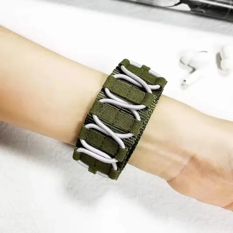 Nylon Five Loop Strap For Apple Watch Ultra 2 10 9 8 7 6 5 4 SE Sports Fashion Wristband iWatch 49mm 45mm 44mm 42mm 40mm 46/41mm