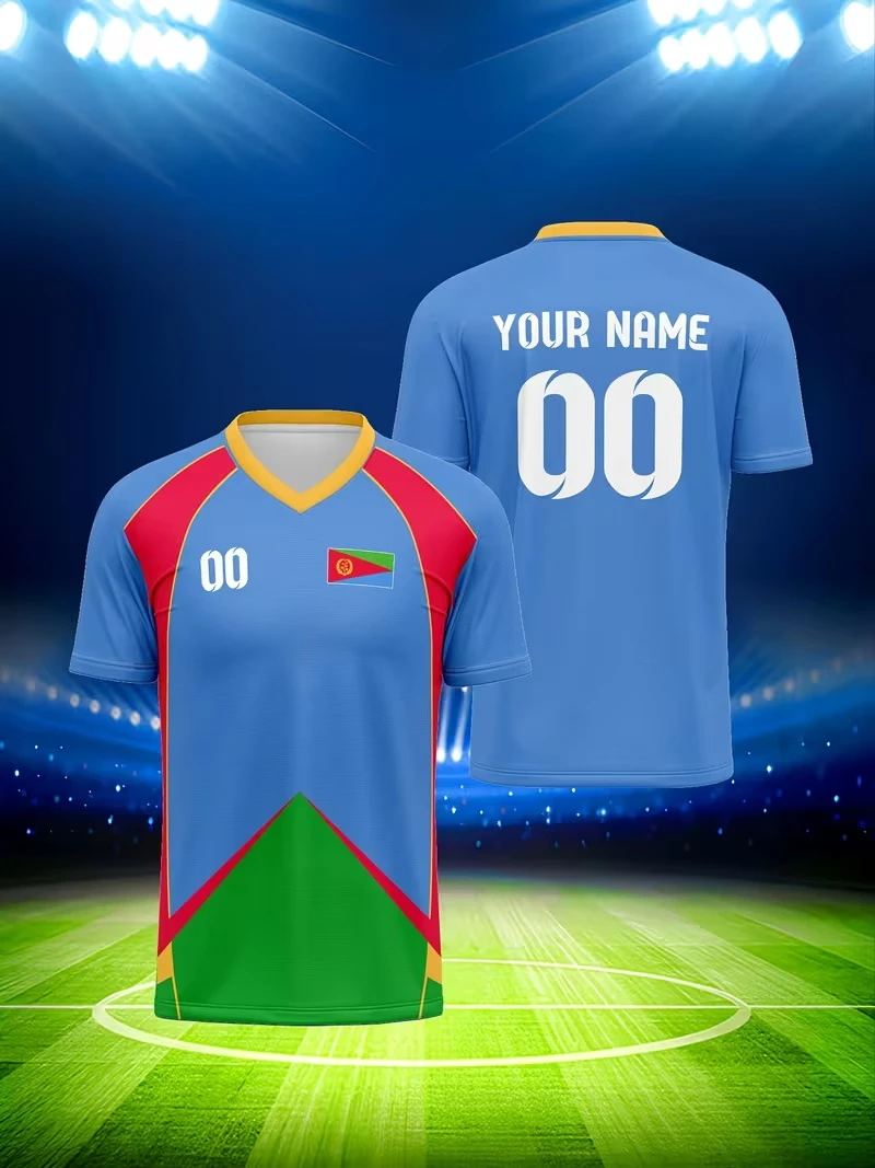 Camisa de futebol da eritreia t camisas 2026 moda manga curta camisa tailandesa 1.1 vezes de futebol tshirt casual masculino esportes camisetas