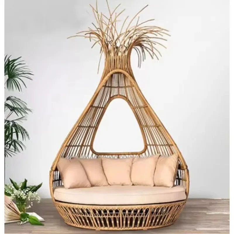 

Outdoor chair Rattan lounge chair Waterproof and durable courtyard