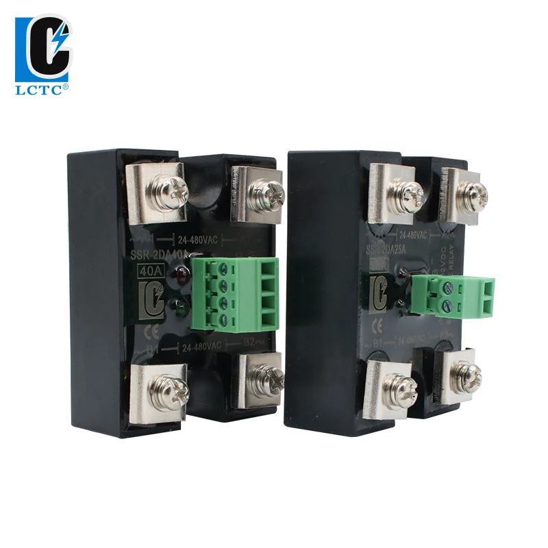 SSR-2DA10A 25A 40A Dc control Ac Dual Control Dual / Single Output Control Single Phase Solid State Relay