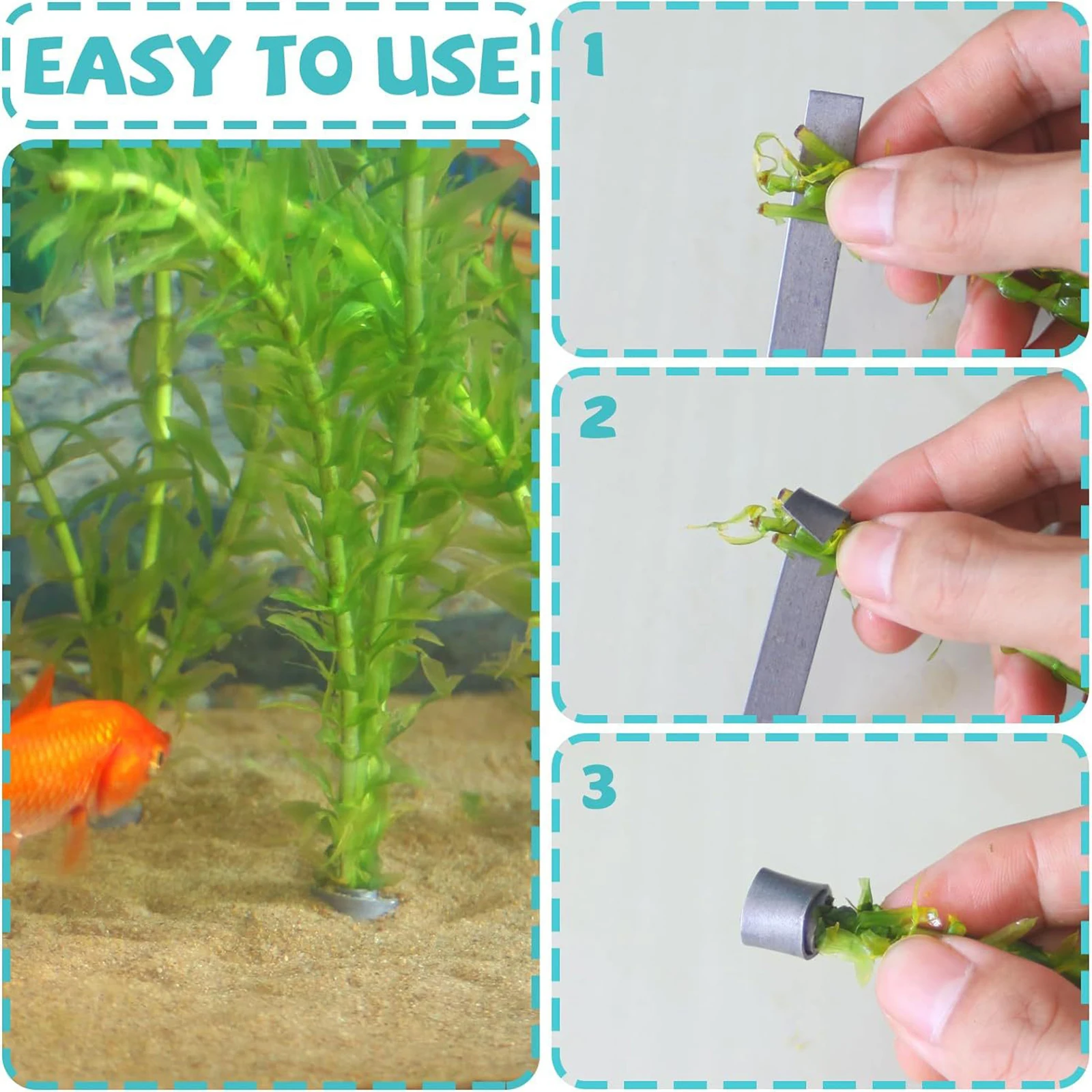 25/30/50 Pcs Aquarium Plant Weights Anchors Supplies Parts Fishing Aquarium Plant Holder